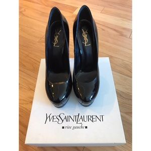 YSL Black Patent Leather Pumps