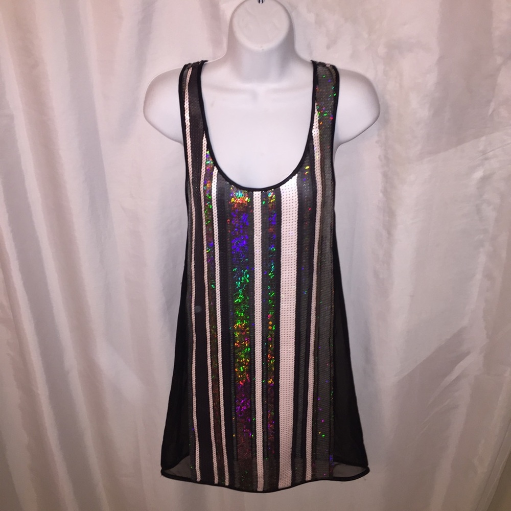 CURVE size SMALL silk racerback tank dress