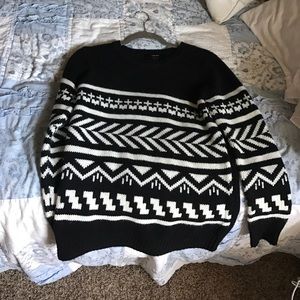 Forever 21 small black and white sweater