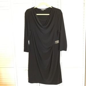 Calvin Klein LBD with gold tone accent