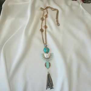 Stella & Dot Totem Tassel Necklace and earrings