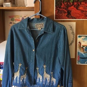 Jean embroidered jacket