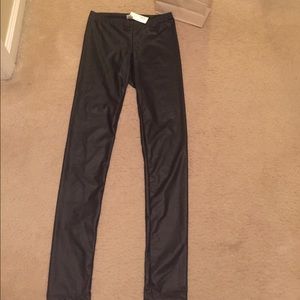 Black Leather Leggings