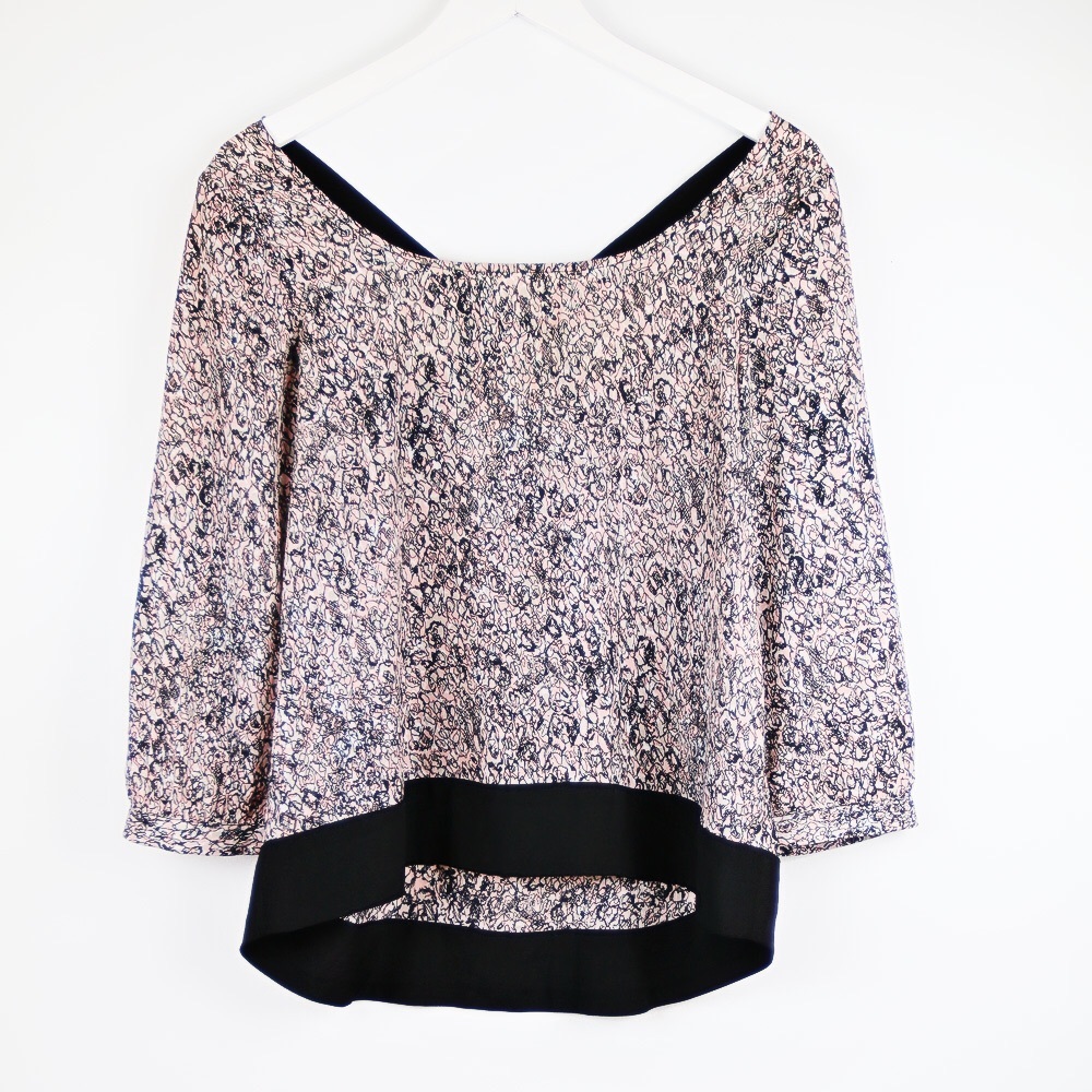 BCBG Silk Cross Back Blouse
