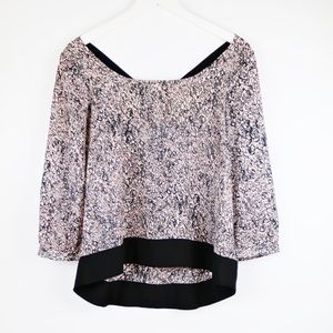 BCBG Silk Cross Back Blouse