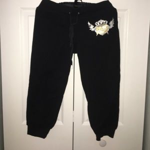 Bebe cropped sweatpants.