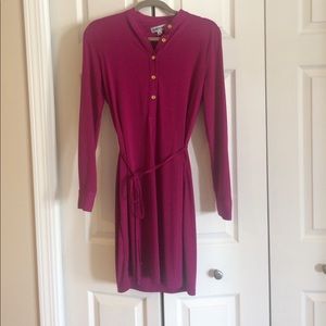 Magenta shirt dress