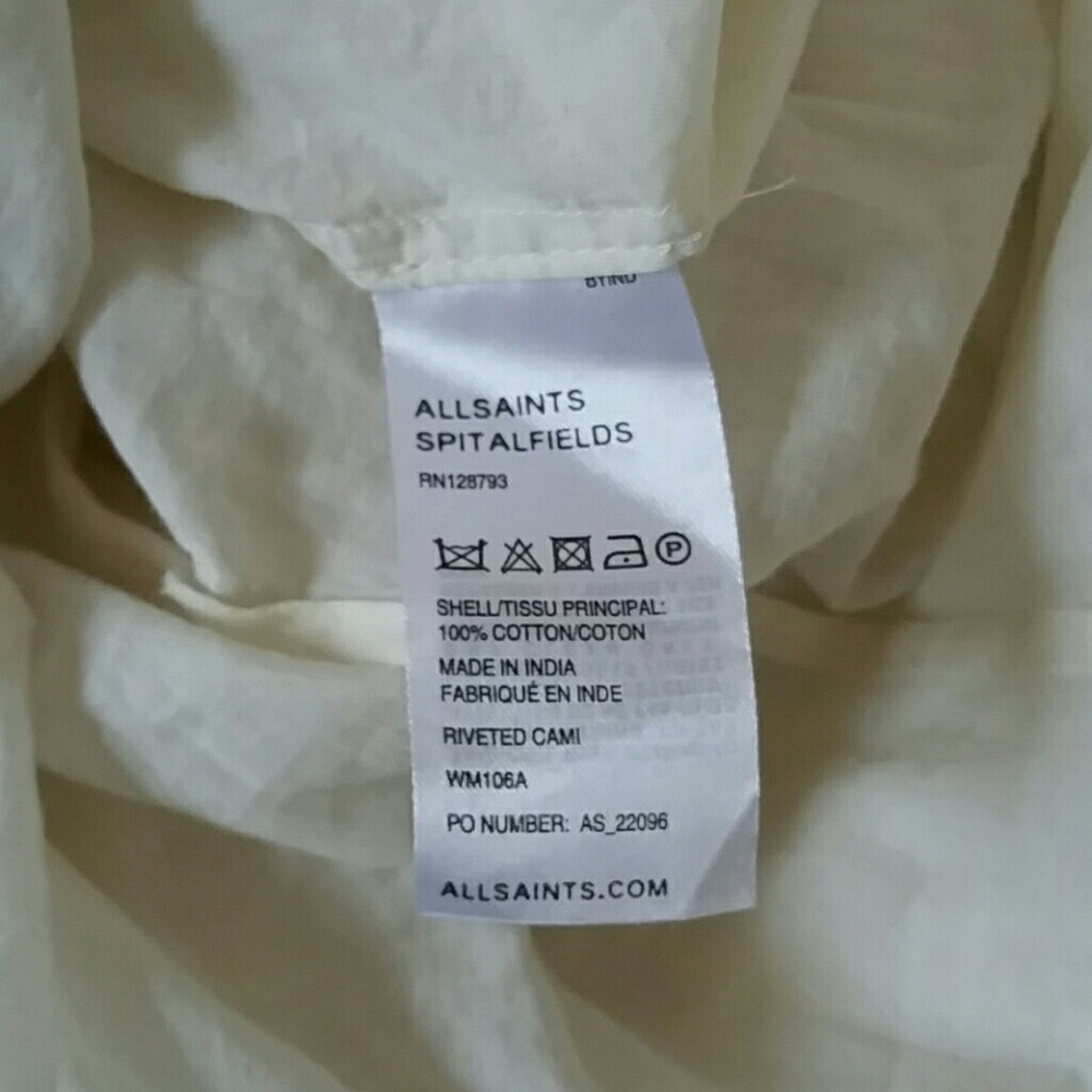 All Saints Spitalfields Riveted Cami - Picture 5 of 6