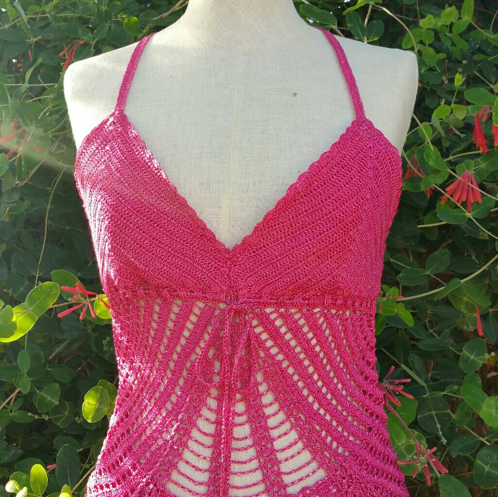 BCBGIRLS Pink Embroidered Top