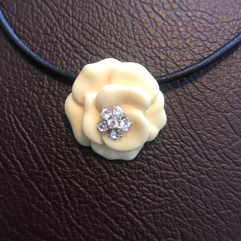 Lara Ivory Lucite Camellia