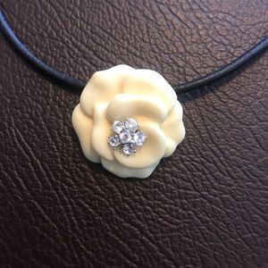 Lara Ivory Lucite Camellia