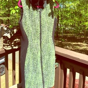 Elie Tahari size 10 green, black and white dress