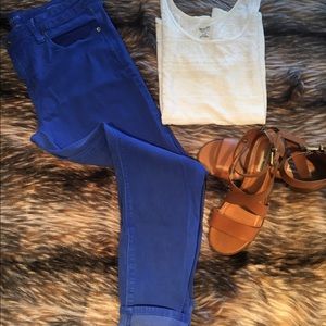 Stylus Blue Skinny Ankle Jeans
