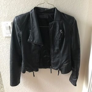 Black leather jacket