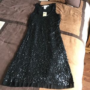 NEVER WORN: max studio light black sequin dress