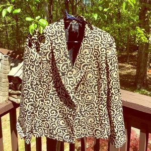 Liz Claiborne jacket, size 4. Quilted dressy print