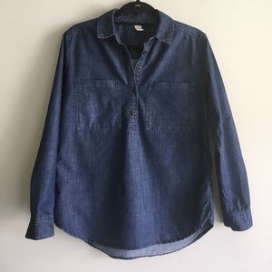 Forever 21 long-sleeve denim top
