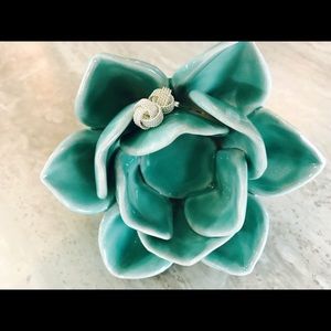 Silver stud earrings