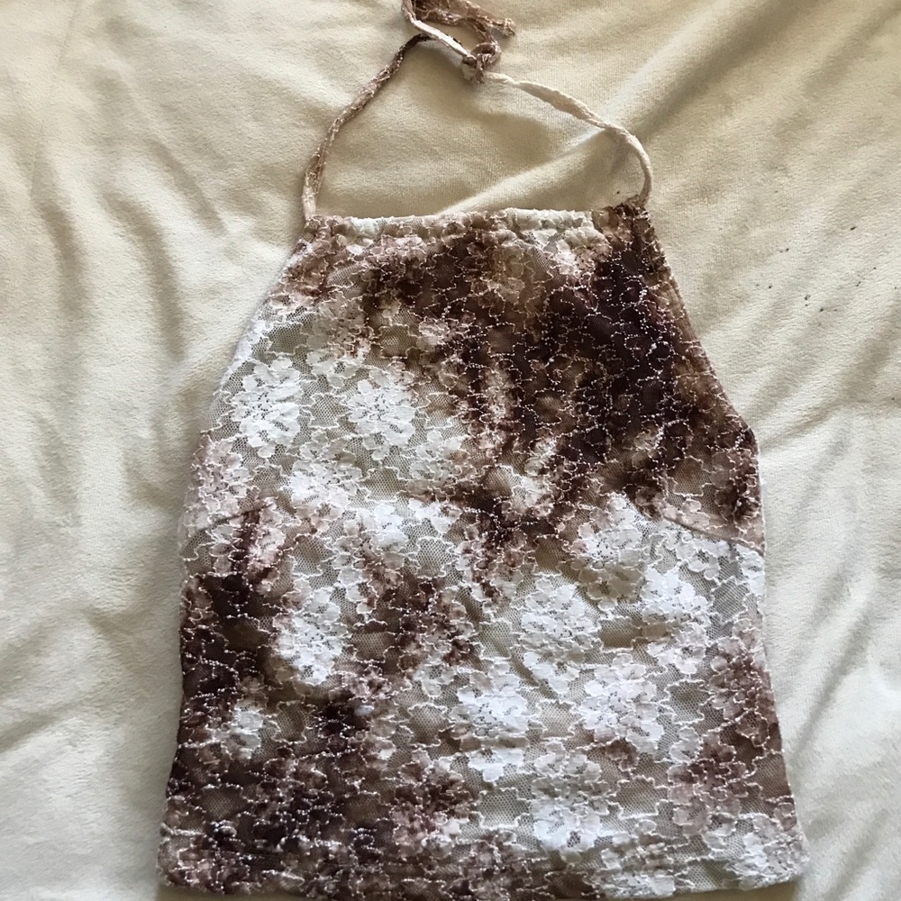 Lacey halter top
