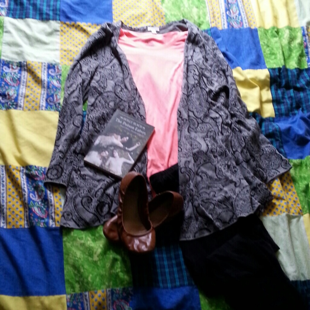 Grey Paisley Cardigan