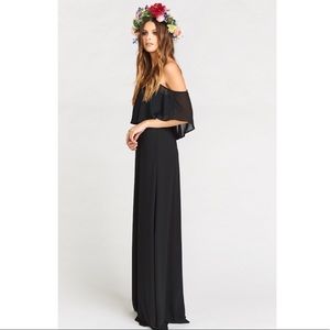 NWOT show me your mumu caitlin ruffle maxi black