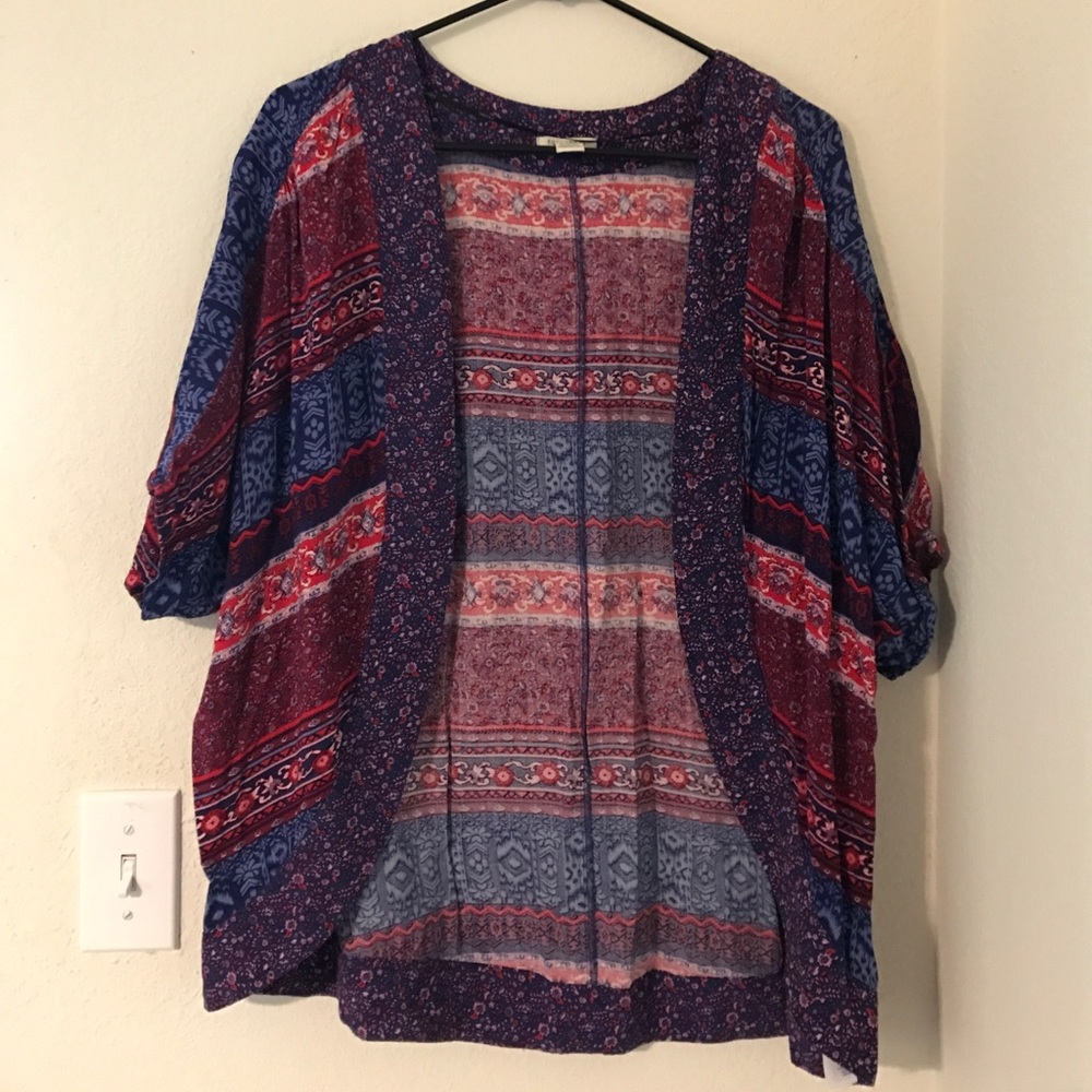 Floral patterned kimono cardigan