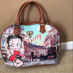 Betty Boop London red tan bus big space