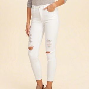 Hollister high waisted cropped jeans