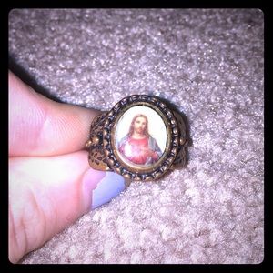 Gold Jesus Ring