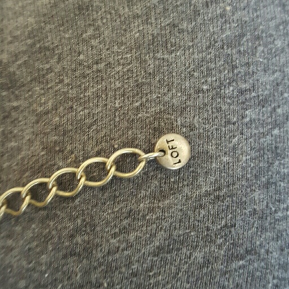 LOFT statement necklace with amythist - Picture 2 of 2