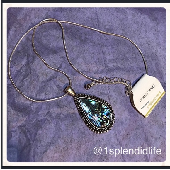 Sterling Silver & Abalone Necklace - Picture 6 of 8