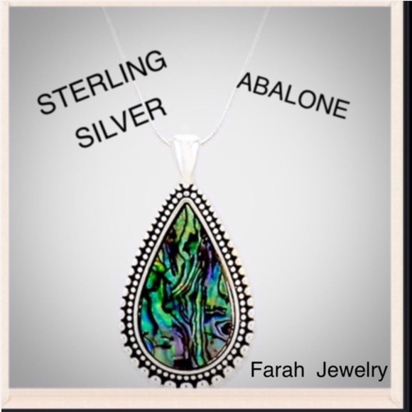 Sterling Silver & Abalone Necklace - Picture 7 of 8