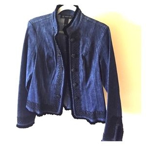 Ladies Dark Blue Denim Jacket