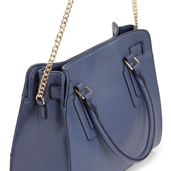NIP Shoe Dazzle Cullen Tote in Navy or Black - Picture 14 of 15