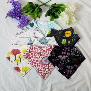 Bundle of 100% Organic Cotton Handkerchief Bibs