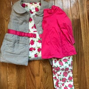 Janie and jack size 2t rose outfit.