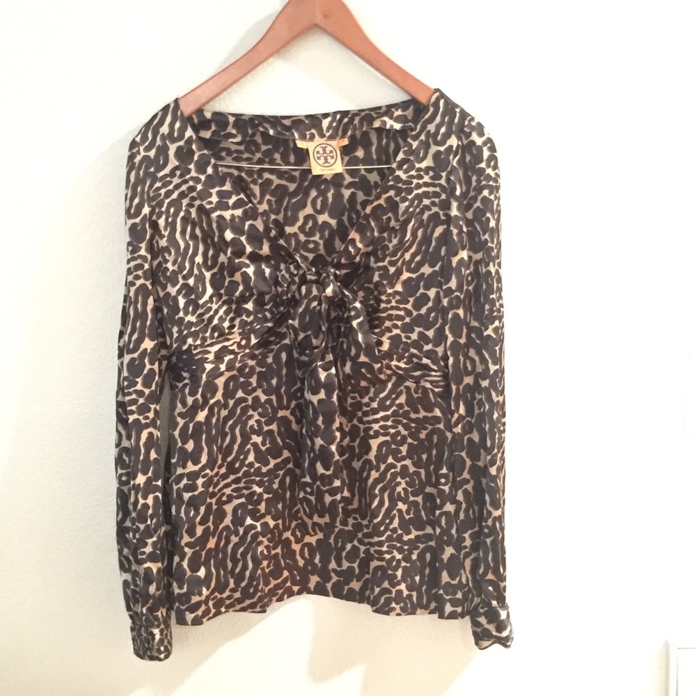 Tory Burch silk leopard Blouse