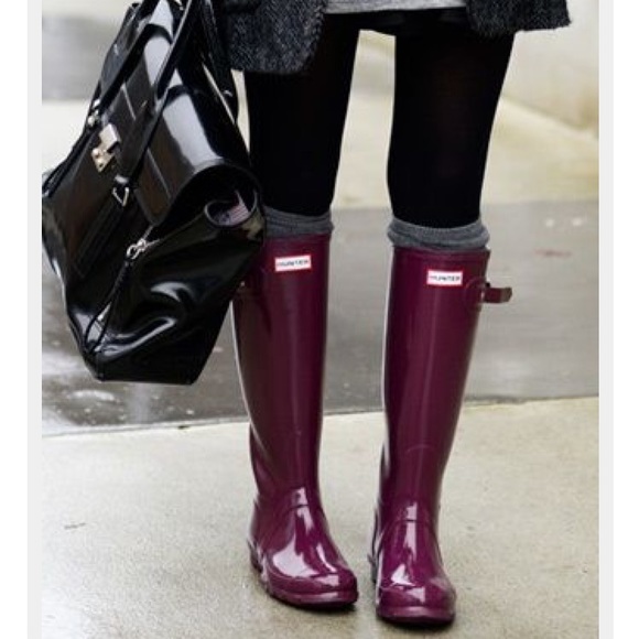Hunter Shoes - Hunter Burgundy Rain Boots