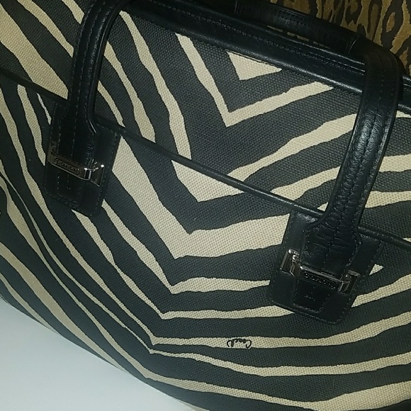 Coach zebra carryall