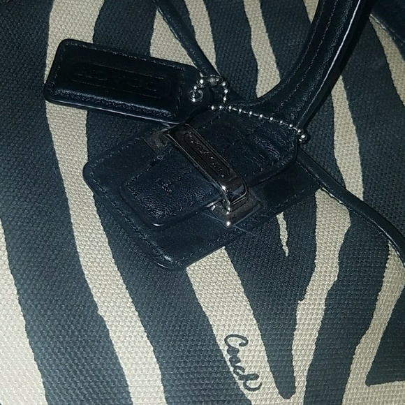 Coach zebra carryall