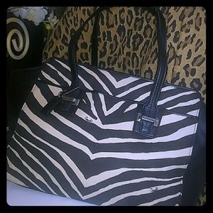 Coach zebra carryall