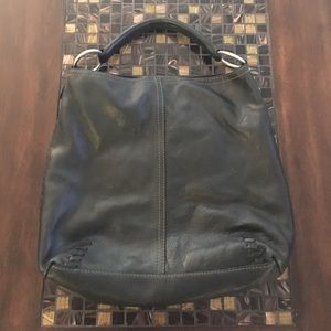 Lucky Brand Black Hobo Leather Handbag