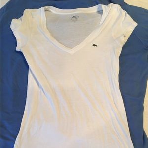 Lacoste v neck short sleeve shirt