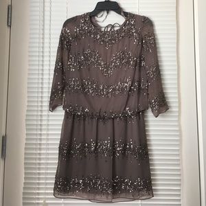 Adrianna Patel Sequin Dress Evening Wedding Sz 4