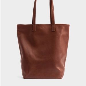 Brand new w tag Baggu leather tote brown molassess