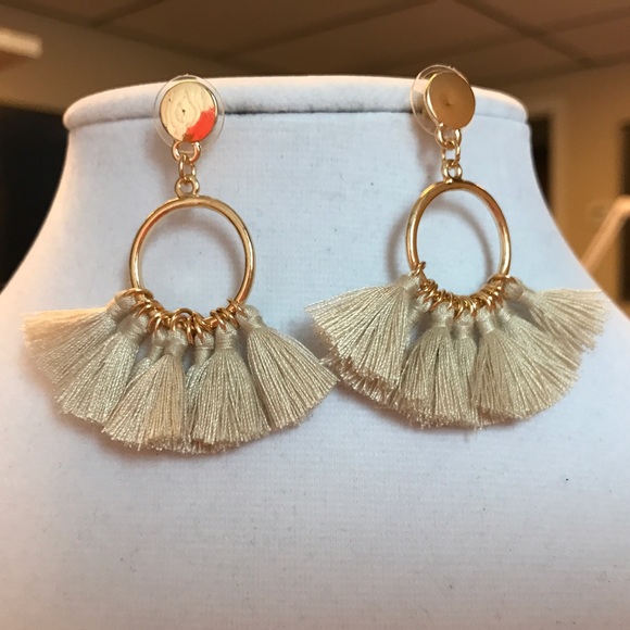 Jewelry - 🔆TASSEL COTTON EARRINGS GOLD PLATED
