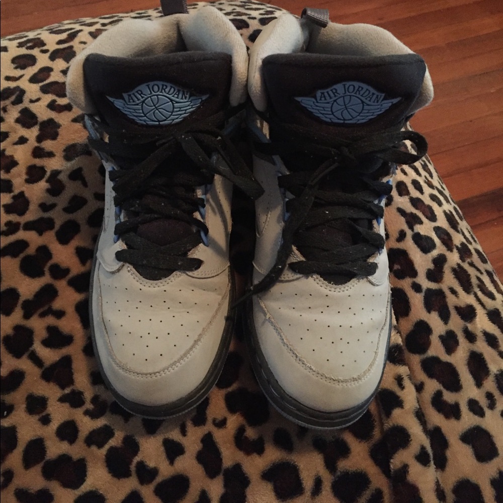 Grey and blue Air Jordan's