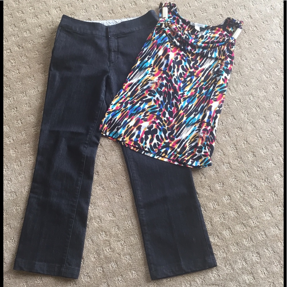 Chico's Platinum black fashion jeans