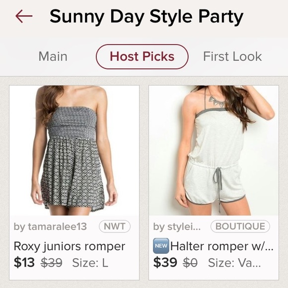 HP🆕ThreadzWear>Halter romper w/pockets NWT - Picture 3 of 6