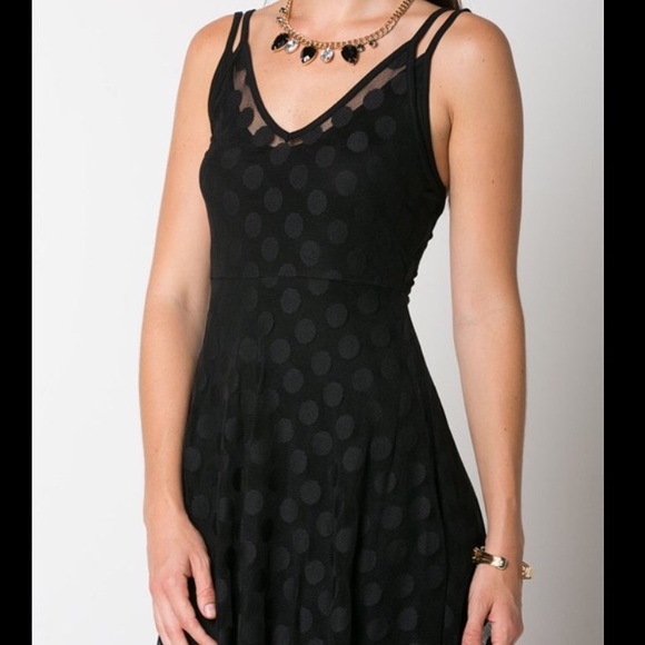🌺🌺Black Polka Dot Mimi Dress - Picture 2 of 4